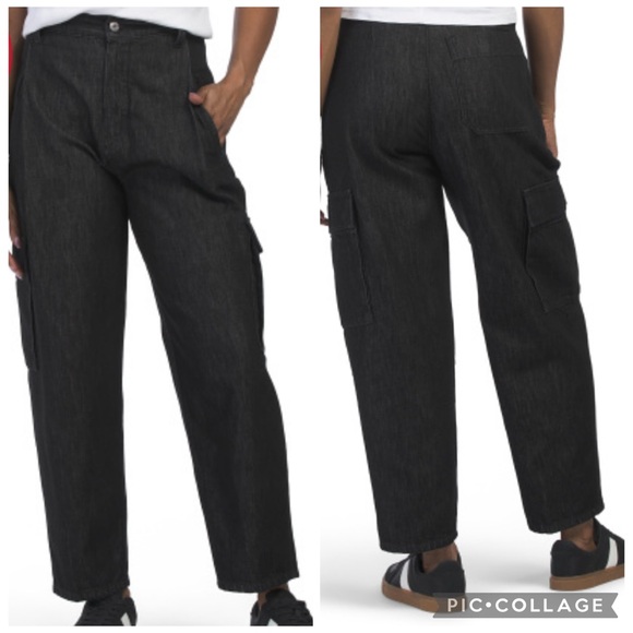 ❣️🆕ÉTICA Lewis High Waist Pleated Ankle Cargo Jeans❣️ - Picture 2 of 11